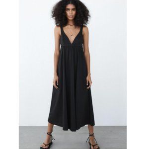 zara voluminous poplin dress